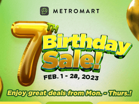 Metromart 7th Birthday Sale: Get Up to 70% OFF + Free Delivery on Min. Spend ₱1,700